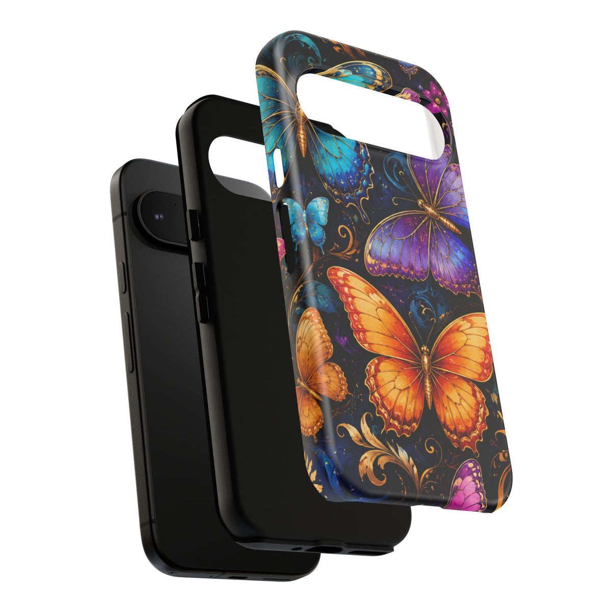 Butterfly Tough Phone Case — Colorful Floral Butterflies Protective Cover
