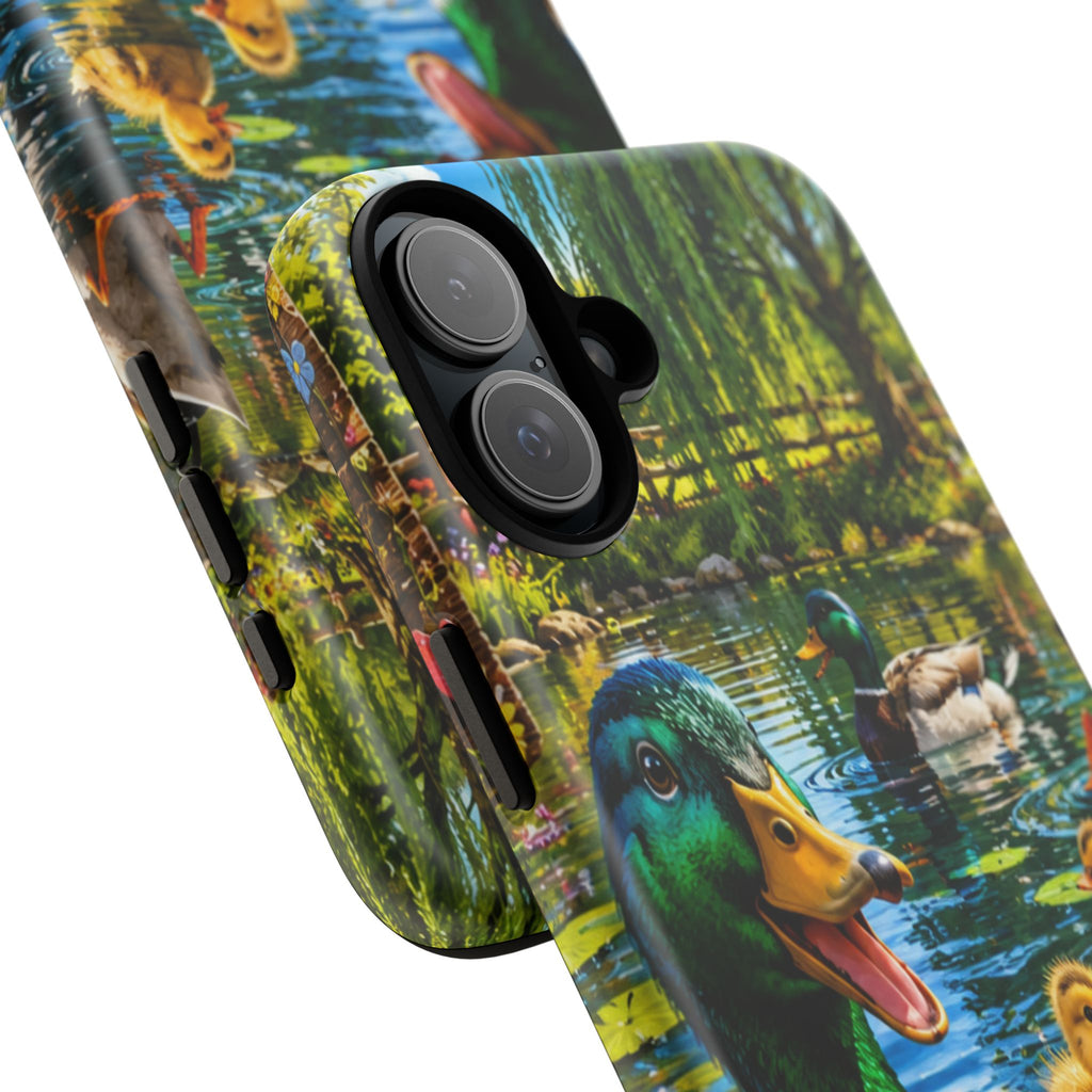 Duck Family Phone Case — Cute Mallard & Ducklings Protective Tough Case
