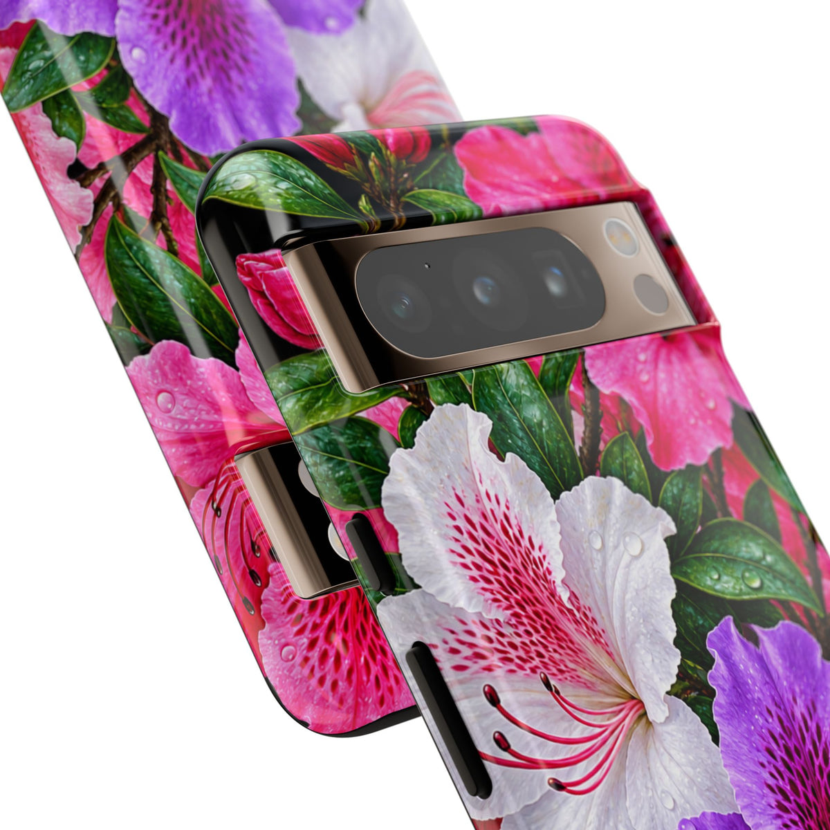 Floral Azalea Phone Case — Vibrant Pink & Purple Blossom Protection