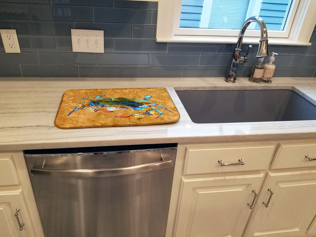 Crab Dish Drying Mat Absorbent Dish Drying Mat Pad for Kitchen Counter Dish Drainer Mat for Countertop, 14 x 21", Multicolor