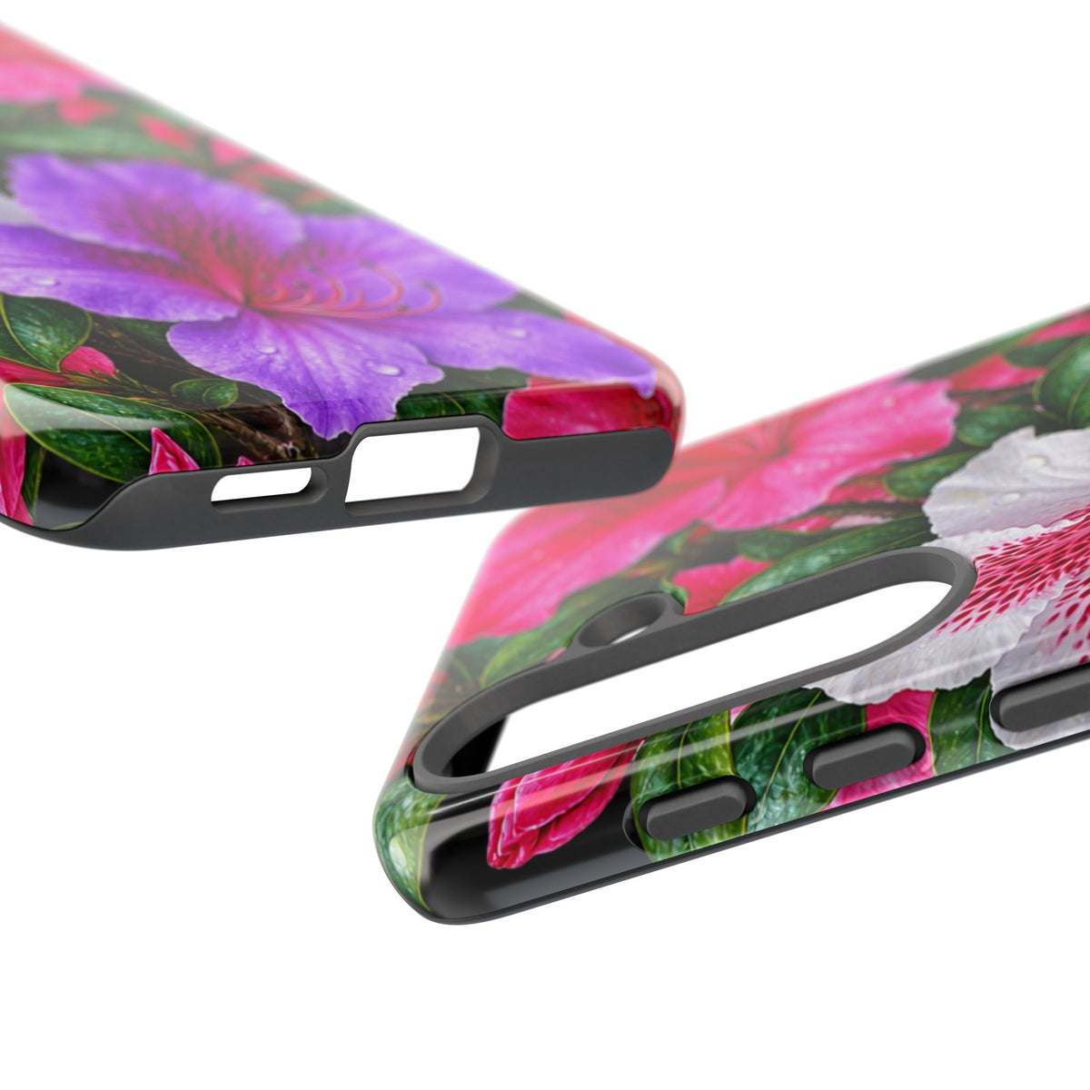 Floral Azalea Phone Case — Vibrant Pink & Purple Blossom Protection