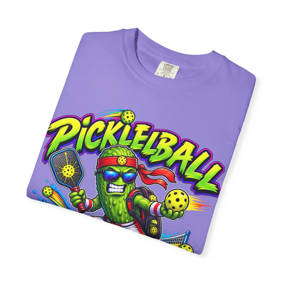 Pickleball Warrior T-Shirt | Cartoon Pickle Player Graphic
