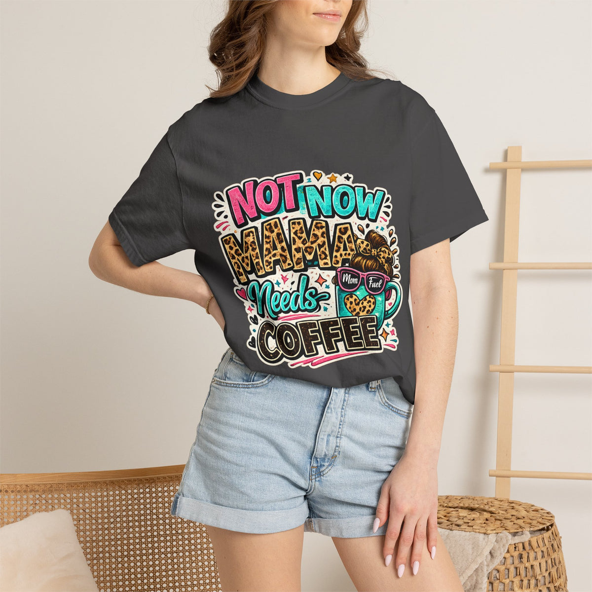 Not Now Mama Needs Coffee T-shirt | Mom Coffee Graphic Tee