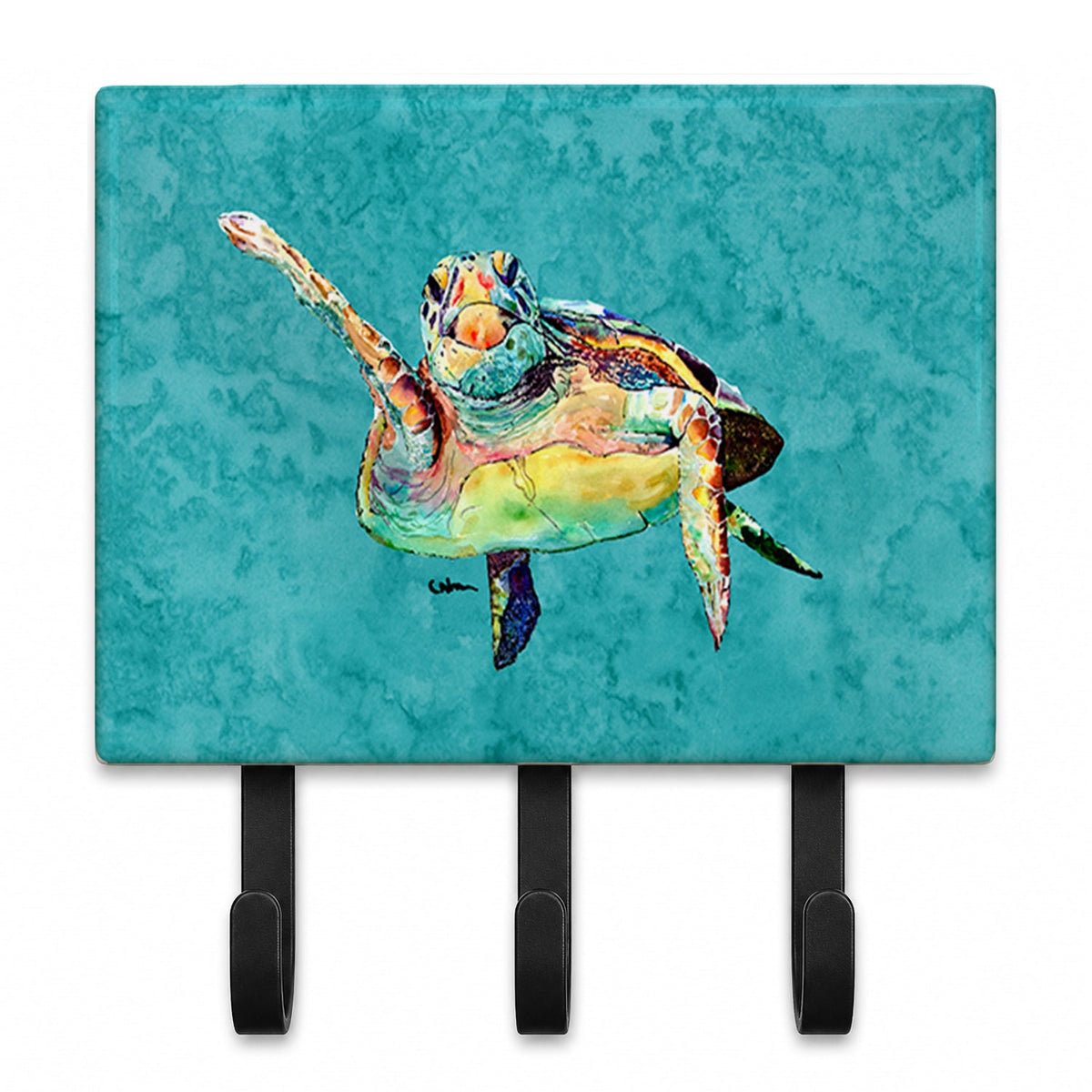 Turtle Leash or Key Holder Wall Hooks, Coat Rack Wall Mount, for Hanging Keys, Towels, Aprons, Leashes