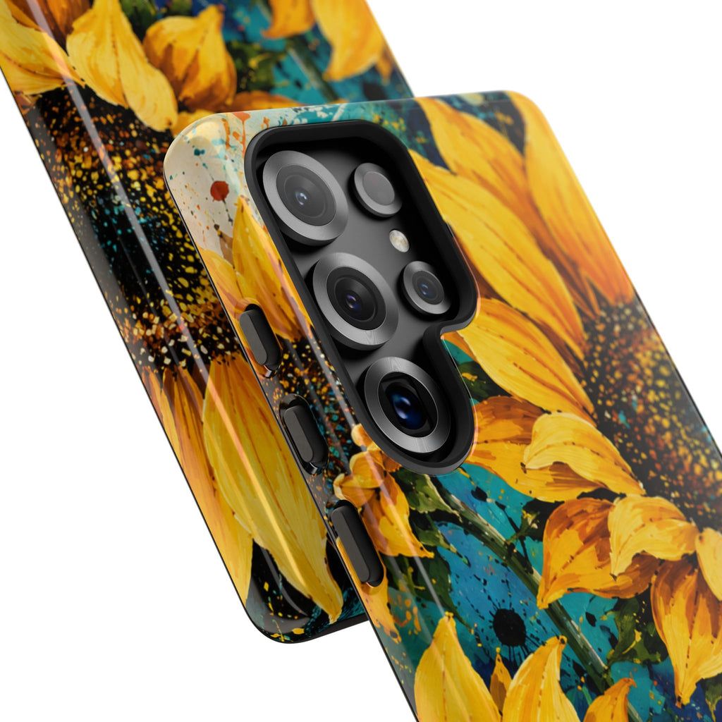 Sunflower Art Phone Case — Vibrant Yellow Floral Tough Case