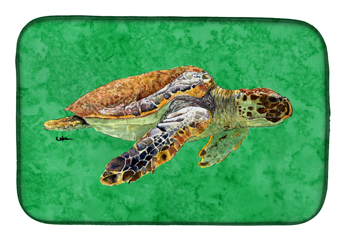 Turtle Dish Drying Mat Absorbent Dish Drying Mat Pad for Kitchen Counter Dish Drainer Mat for Countertop, 14 x 21", Multicolor