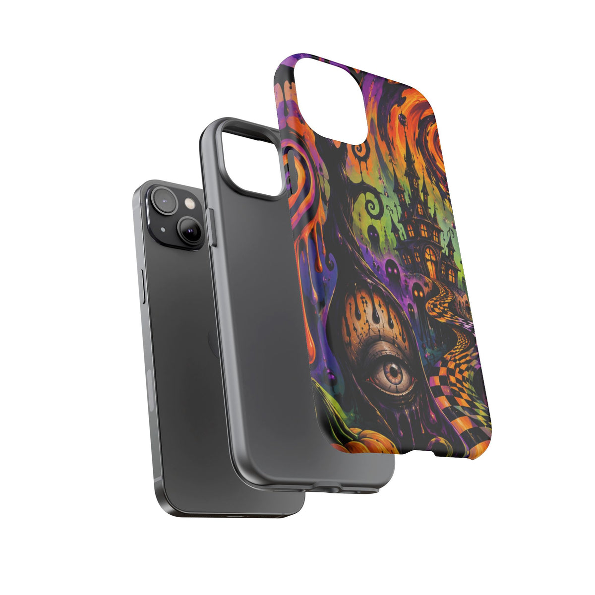 Phone Case — Psychedelic Haunted House Halloween Design