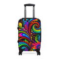 Psychedelic Paisley Carry-On Suitcase — Vibrant Swirl Hard-Side Luggage