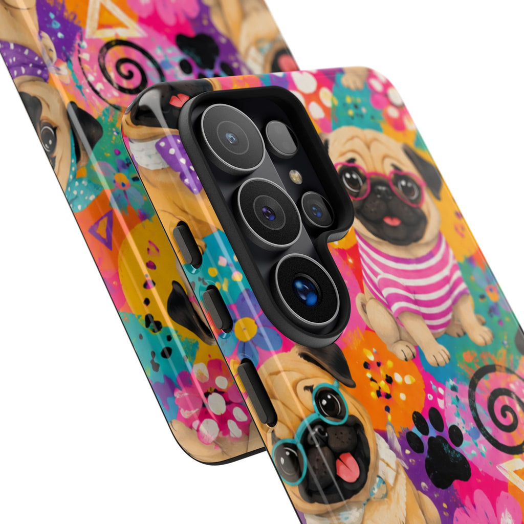 Pug Pop Art Phone Case — Colorful Pug Pattern Tough Case