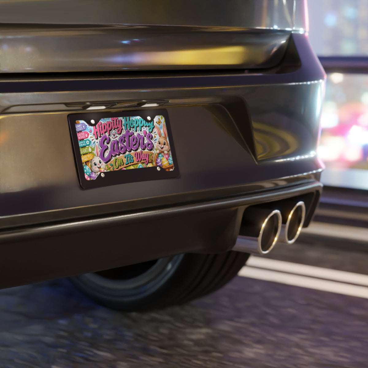 Hippity Hoppity Easter's On Its Way Vanity Plate | Easter License Plate