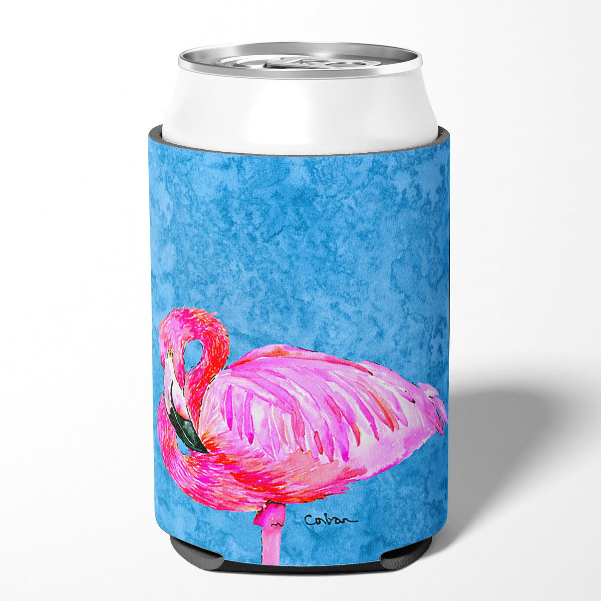 Flamingo Can or Bottle Hugger Cooler Sleeve for Standard 12 oz Cans, Insulated Foam Beer & Soda Can Hugger Reusable