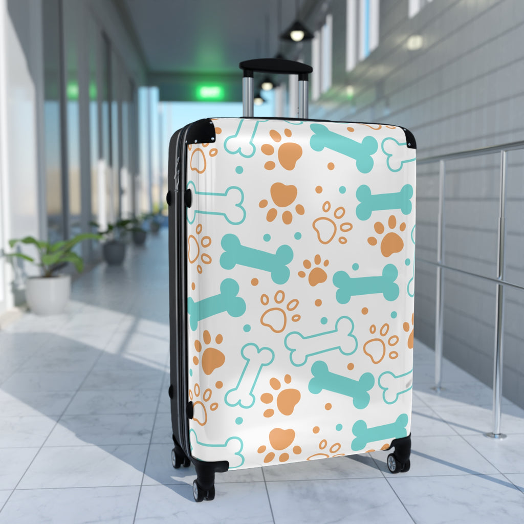 Pet Paw & Bone Carry-On Suitcase — Cute Dog Travel Luggage