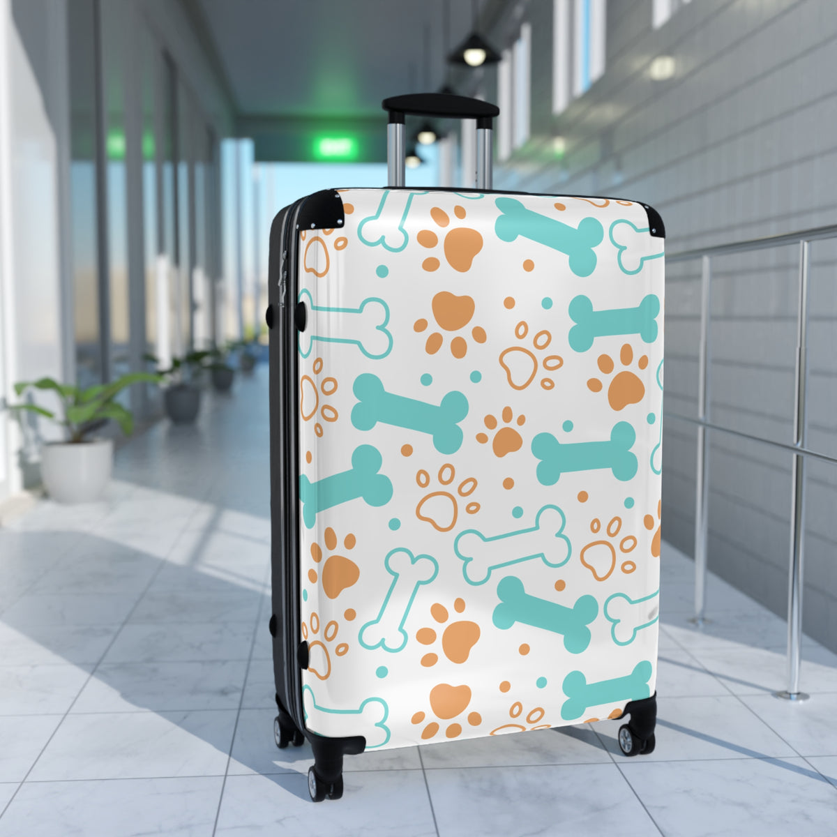 Pet Paw & Bone Carry-On Suitcase — Cute Dog Travel Luggage