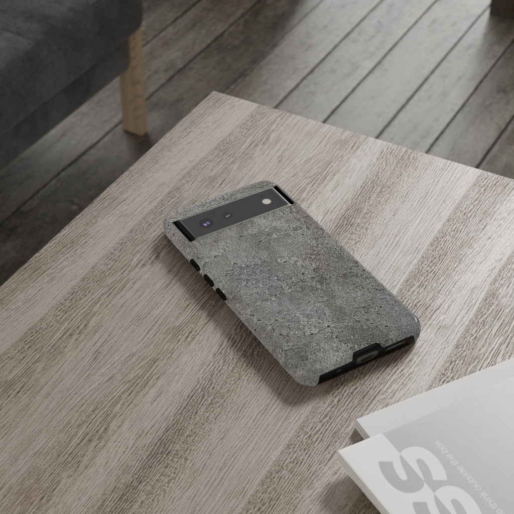 Concrete Texture Phone Case — Rugged Grey Protective iPhone Cover