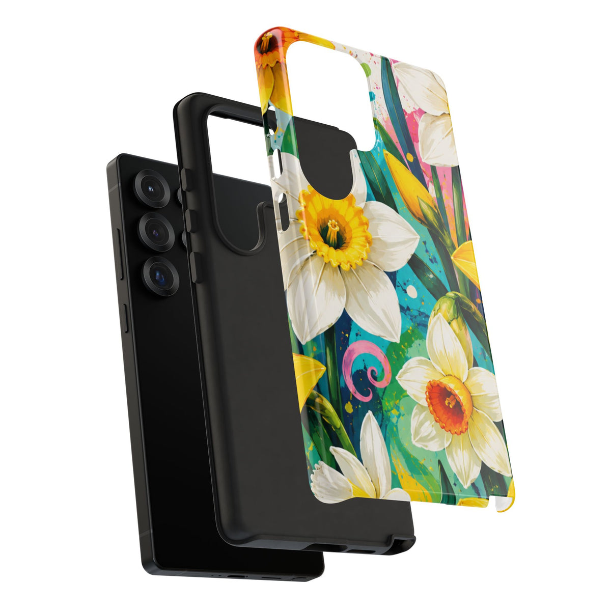 Daffodil Floral Phone Case — Bright Spring Garden Protective Cover