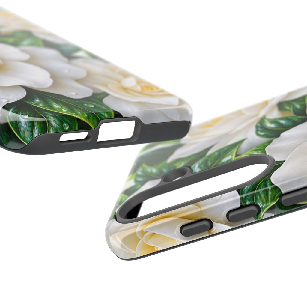 Floral Camellia Tough Case — White Gardenia Phone Cover