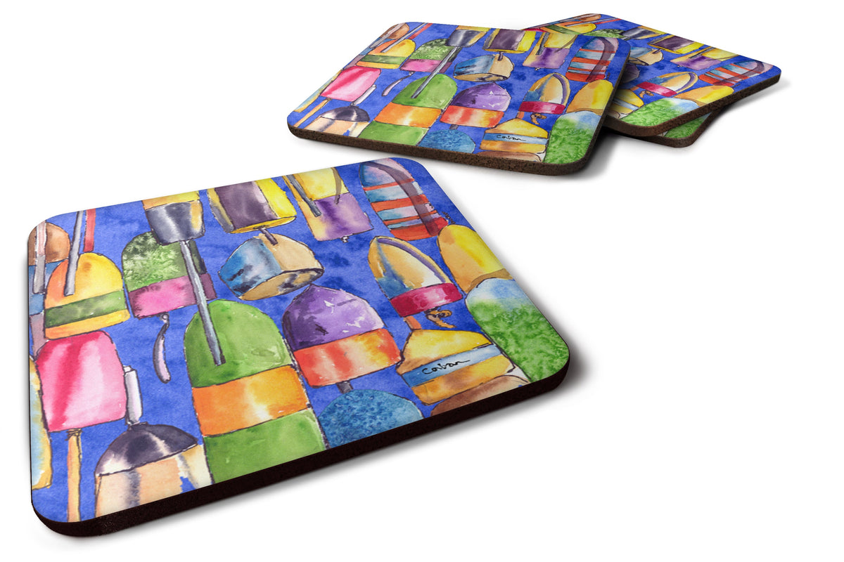 Lobster Bouys  Foam Coasters Set of 4 Cup Coasters for Indoor Outdoor, Tabletop Protection, Anti Slip, Mouse pad Material