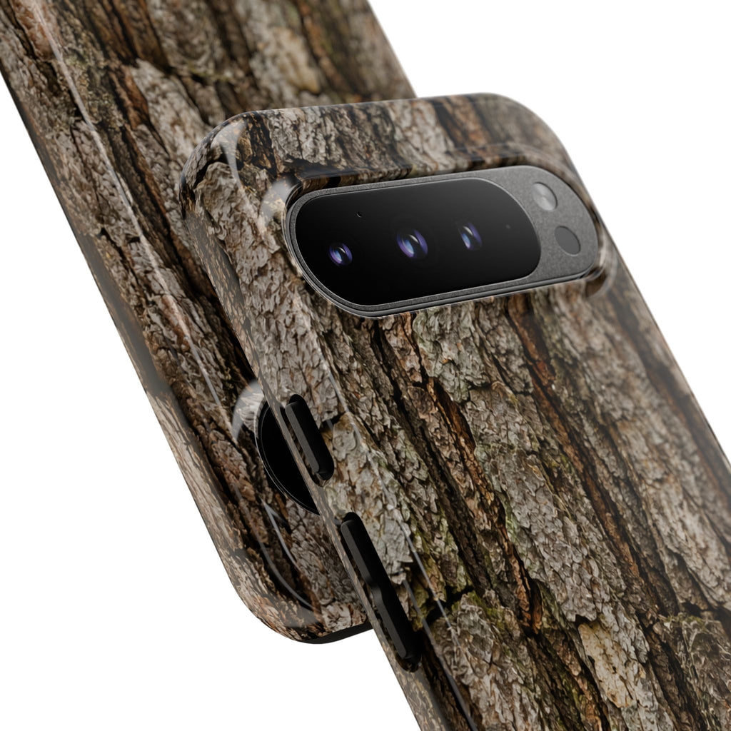Bark Texture Phone Case - Rugged Woodland Camouflage for Nature Lovers