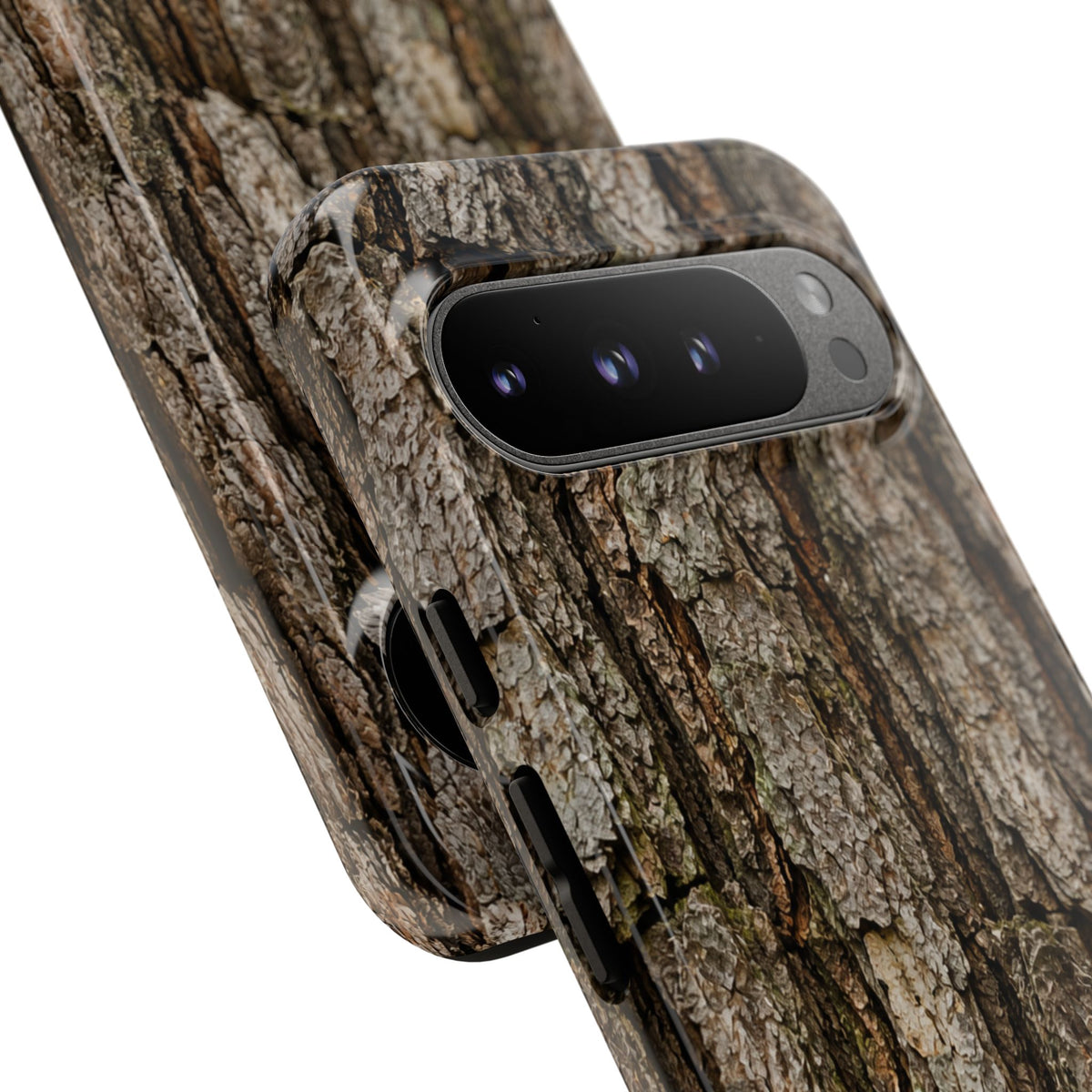 Bark Texture Phone Case - Rugged Woodland Camouflage for Nature Lovers