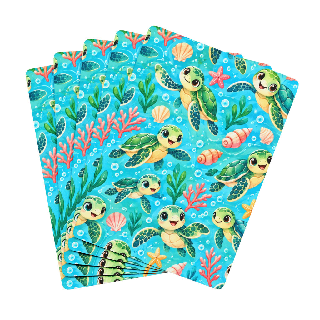 Sea Turtle Poker Playing Cards — Cute Marine Card Deck for Game Night