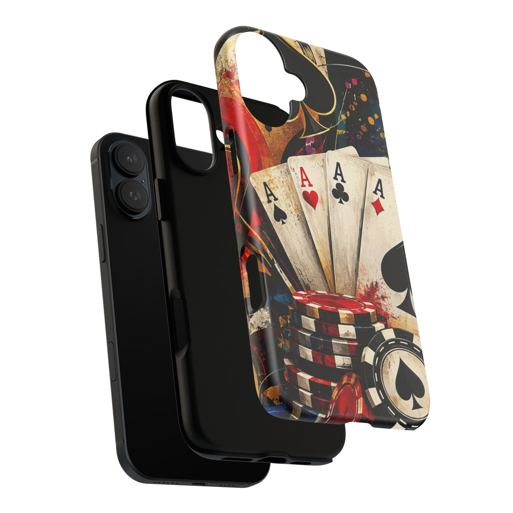 Casino Poker Ace Phone Case — Vintage Playing Cards & Chips Protective Cover