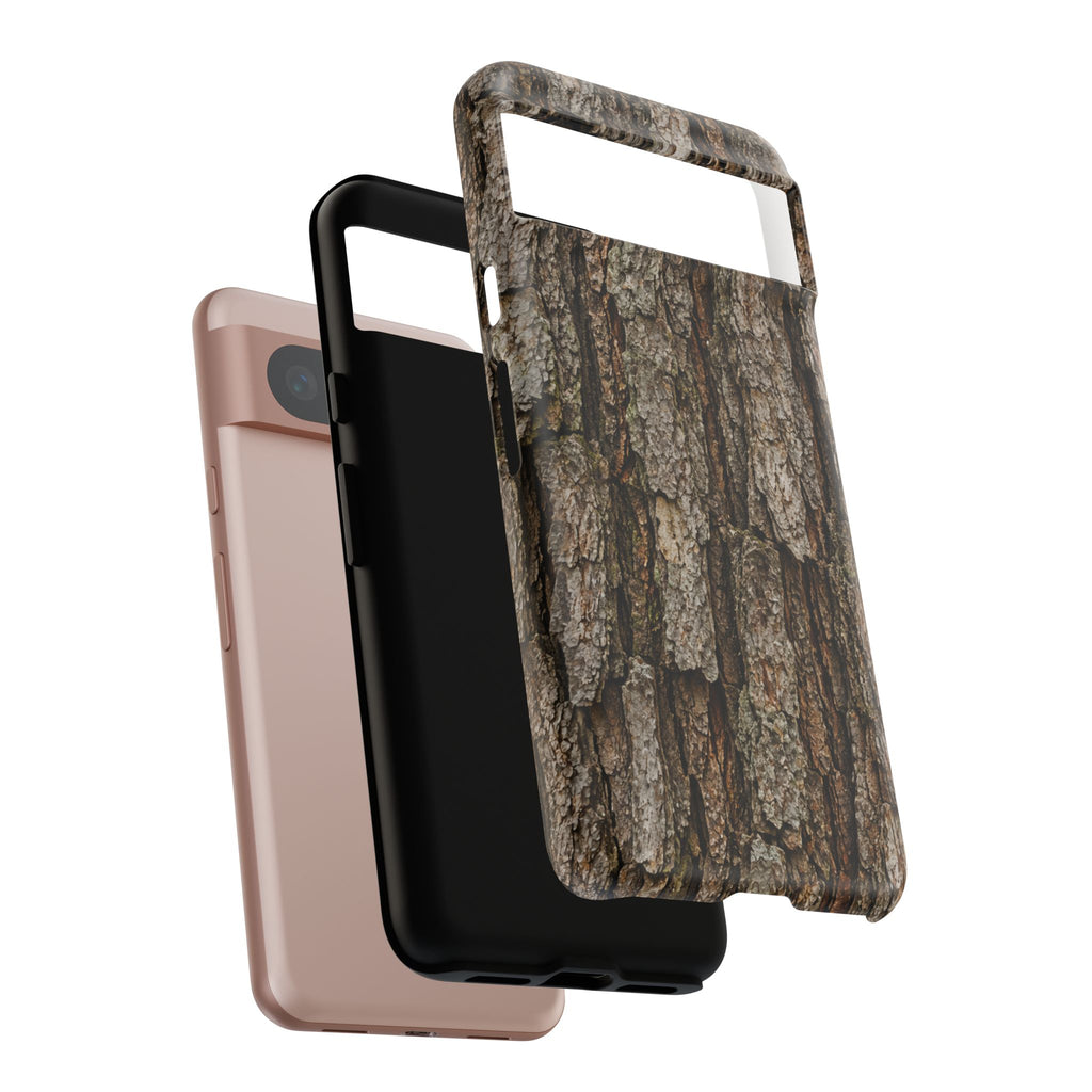 Bark Texture Phone Case - Rugged Woodland Camouflage for Nature Lovers