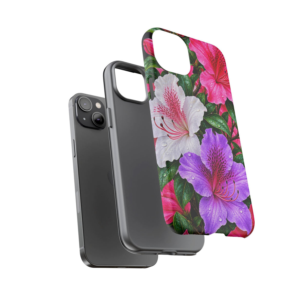 Floral Azalea Phone Case — Vibrant Pink & Purple Blossom Protection
