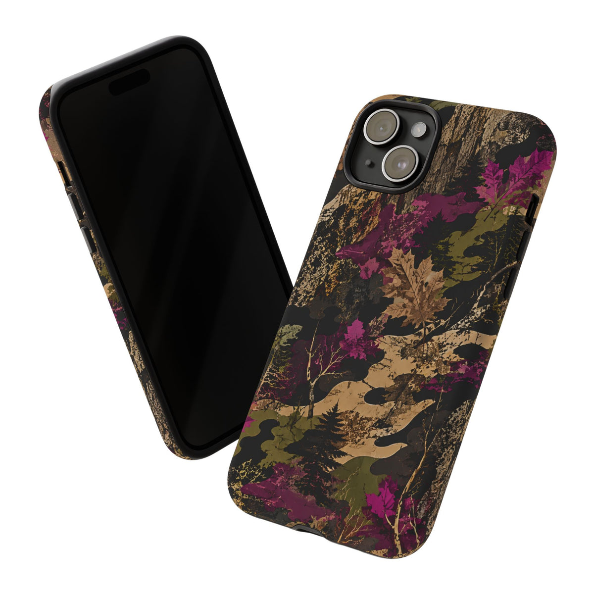 Camo Floral Tough Phone Case — Rugged Nature-Inspired Protection