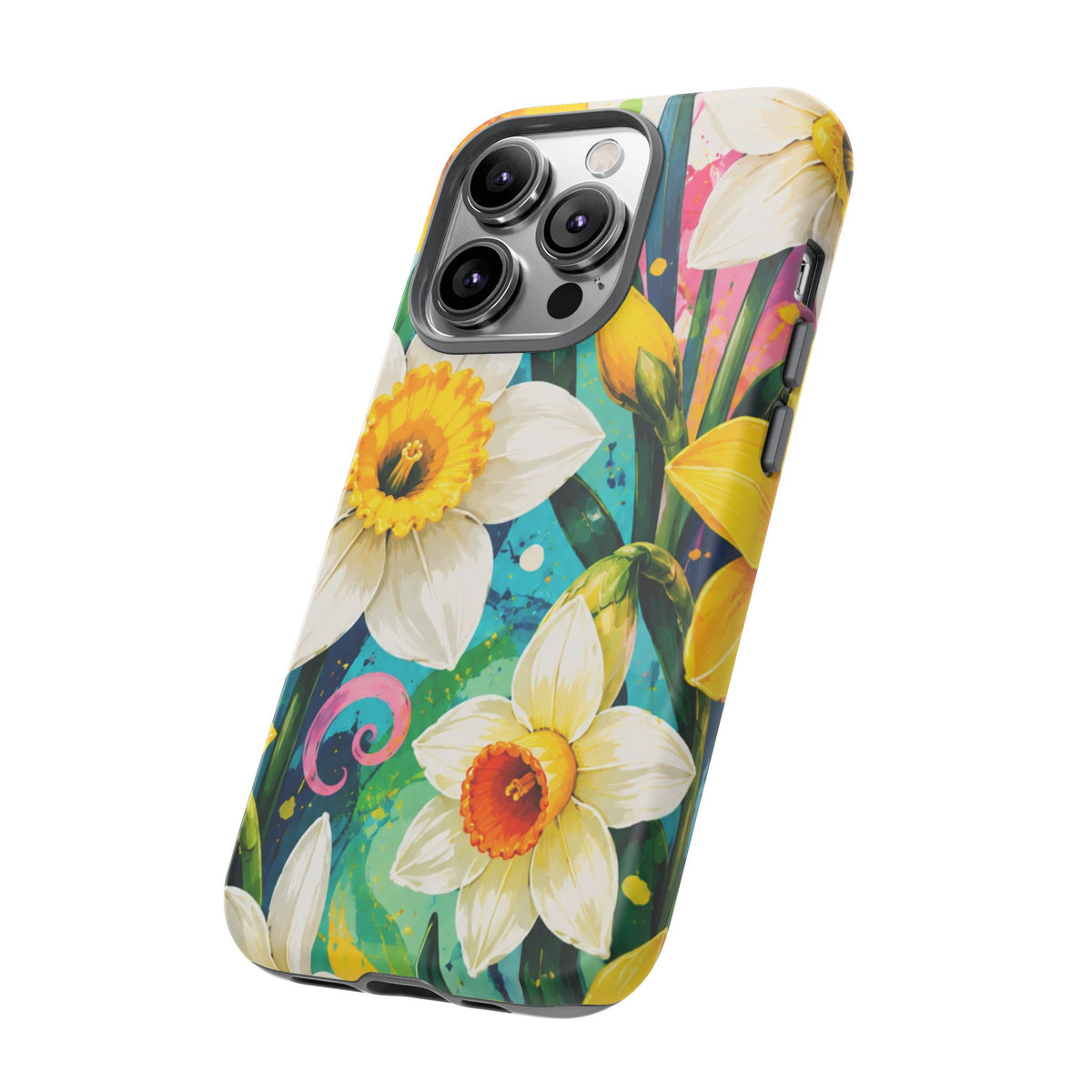 Daffodil Floral Phone Case — Bright Spring Garden Protective Cover