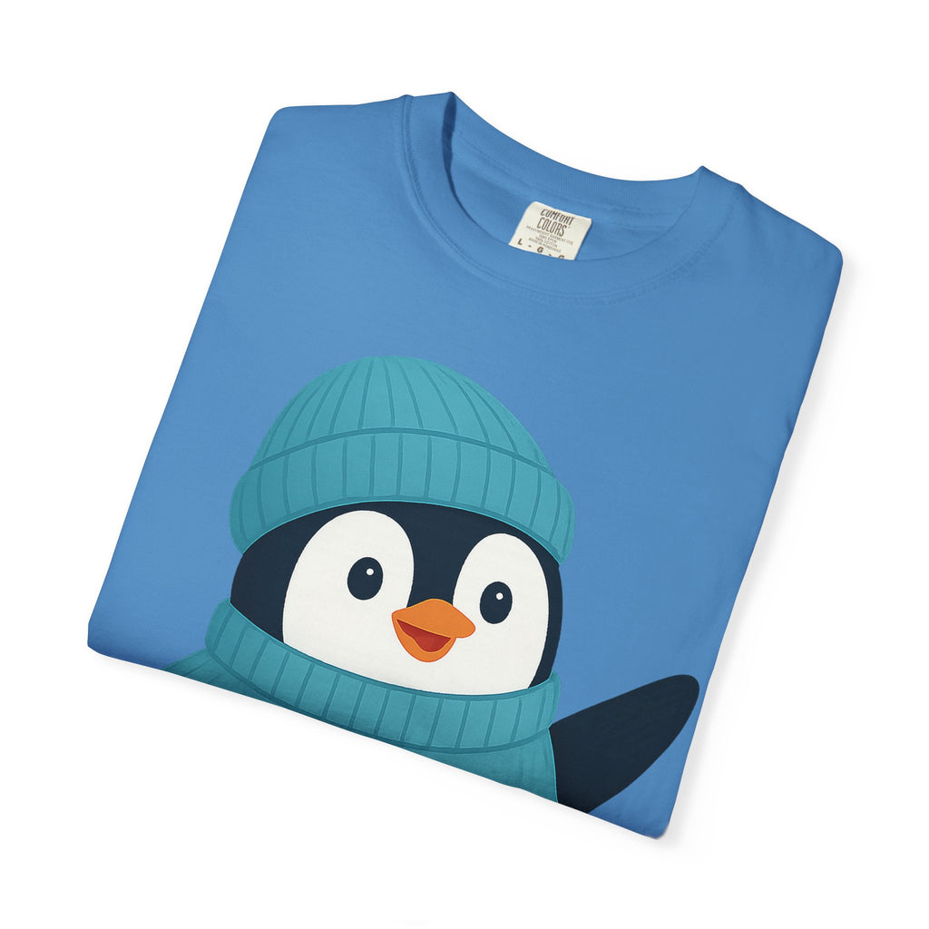 Cute Penguin in Blue Knit Tee