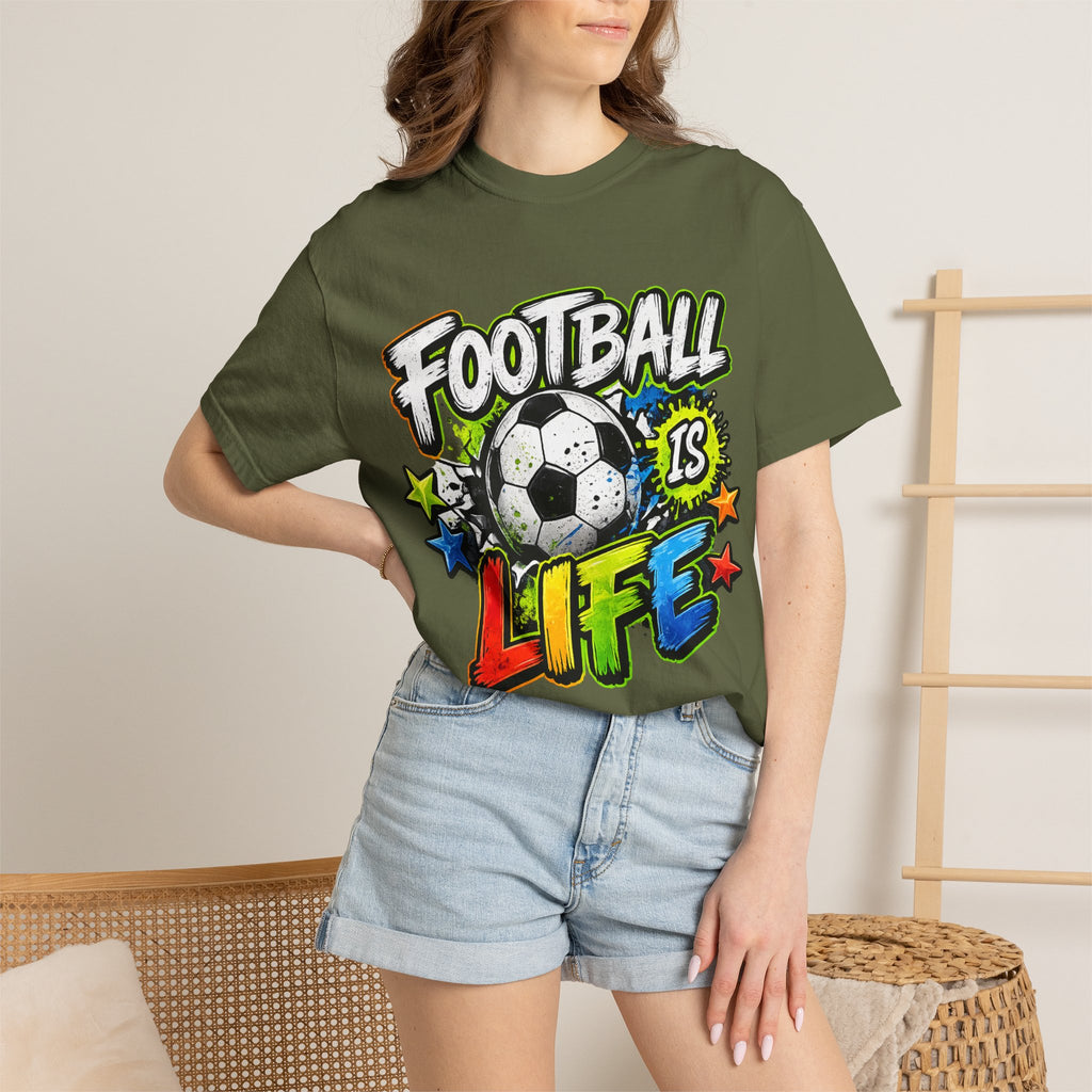 Football Is Life T-shirt | Soccer Ball Graphic Tee, Youth Sports