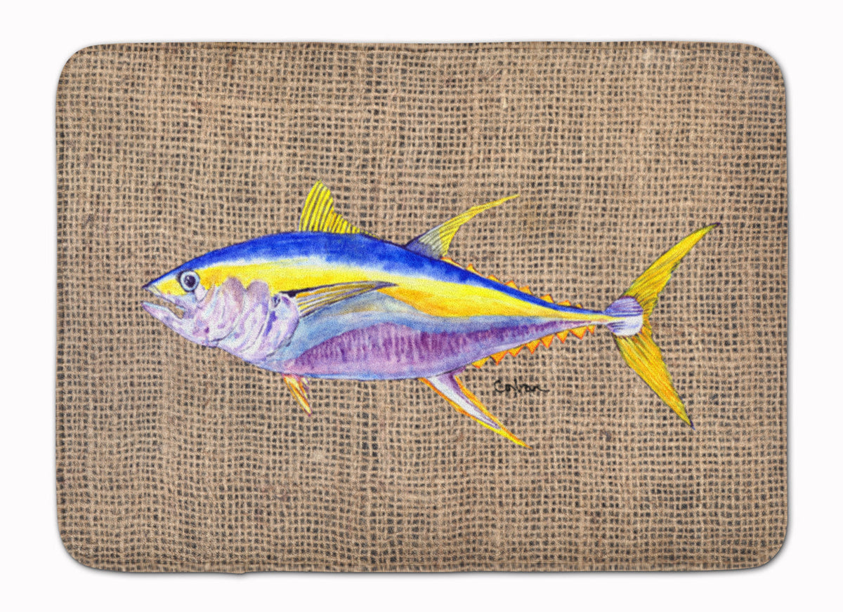 Fish - Tuna Memory Foam Kitchen Mat Machine Washable Anti-Fatigue Cushion Comfort Bath or Kitchen Rug