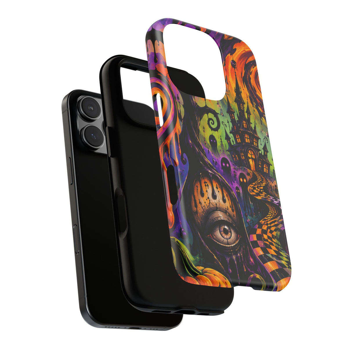 Phone Case — Psychedelic Haunted House Halloween Design