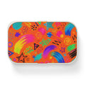 Colorful Graffiti Bento Lunch Box — Neon Paint Stars & Swirls