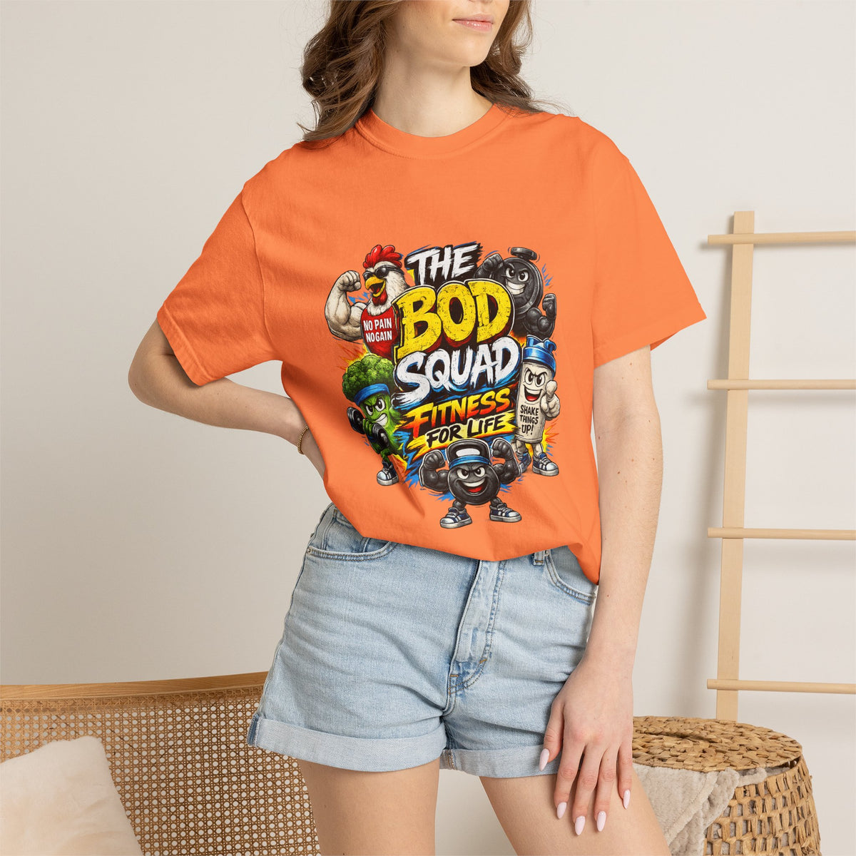 The Bod Squad Fitness For Life T-Shirt | Cartoon Gym Characters