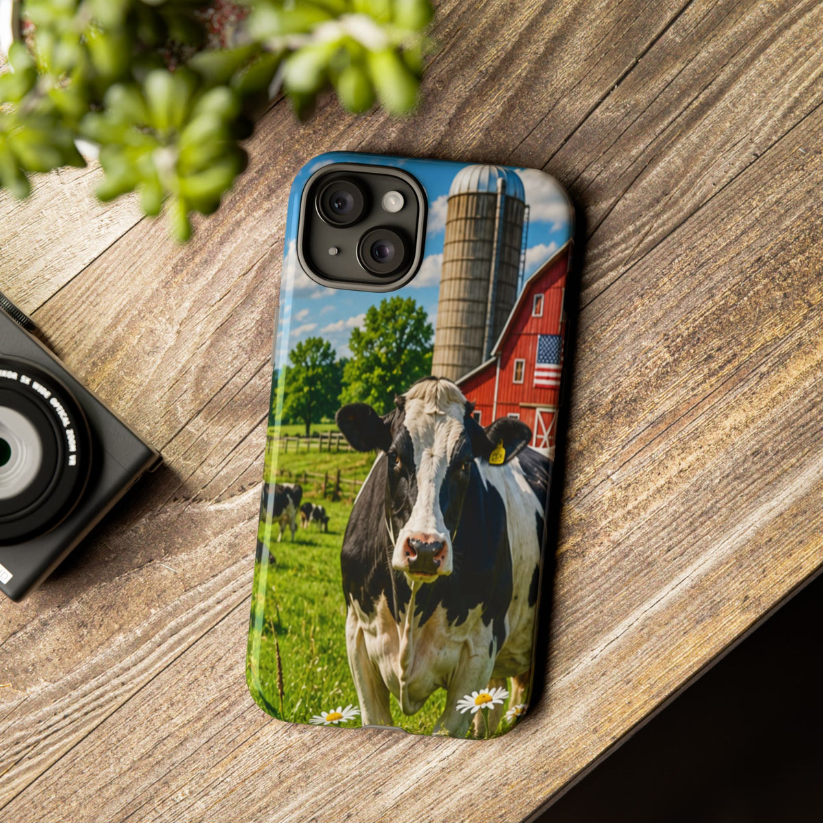 Cow Farm Phone Case — Rustic Barnyard iPhone Cover