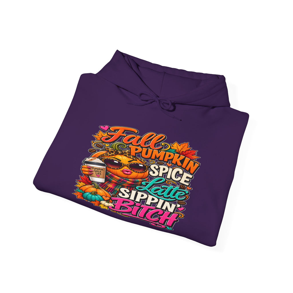 Fall Pumpkin Spice Hoodie — "Pumpkin Spice & Sippin'" Graphic Sweatshirt