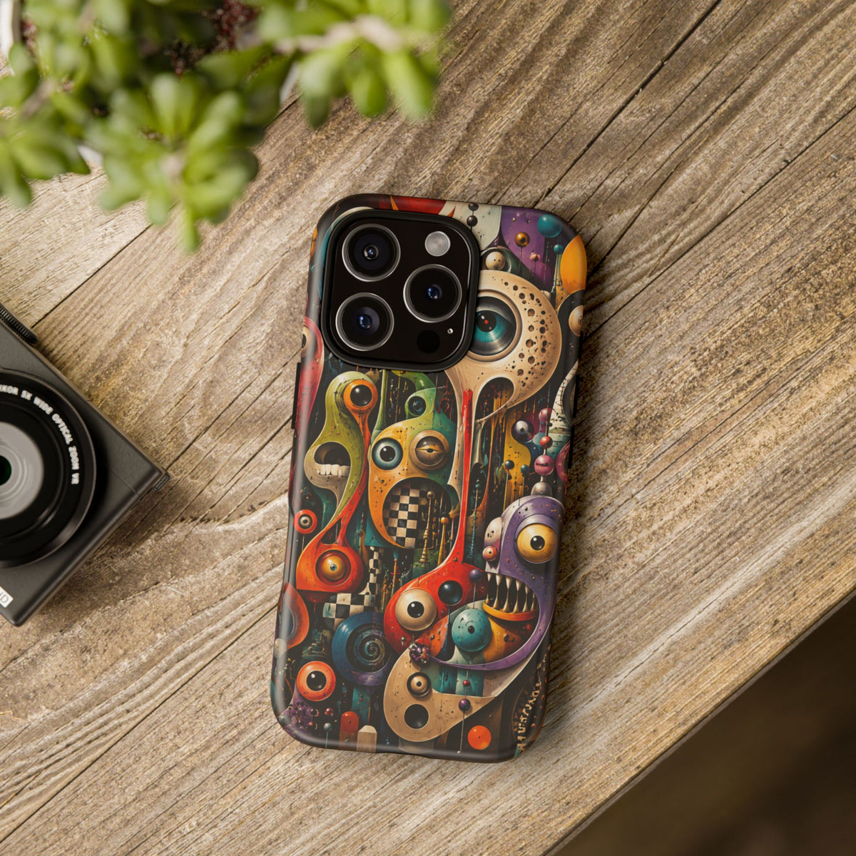 Surreal Monster Art Phone Case — Colorful Abstract Creature Design