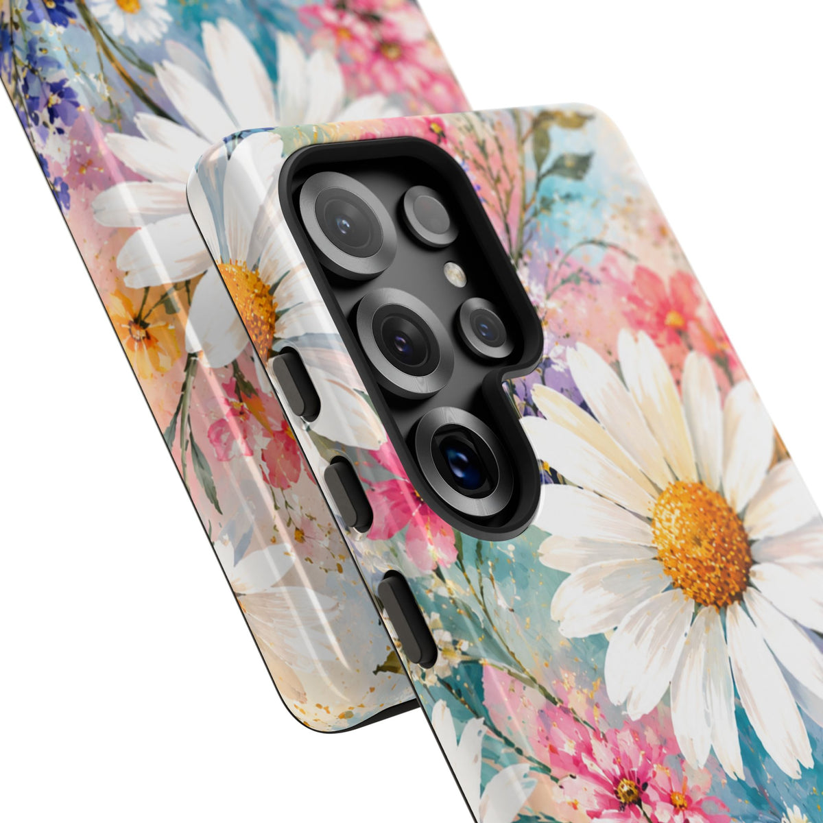 Floral Daisy Phone Case — Watercolor Daisies Protective Tough Case