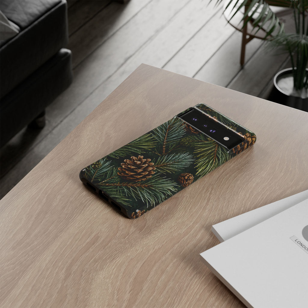 Pinecone Pines Phone Case — Festive Evergreen iPhone Cover