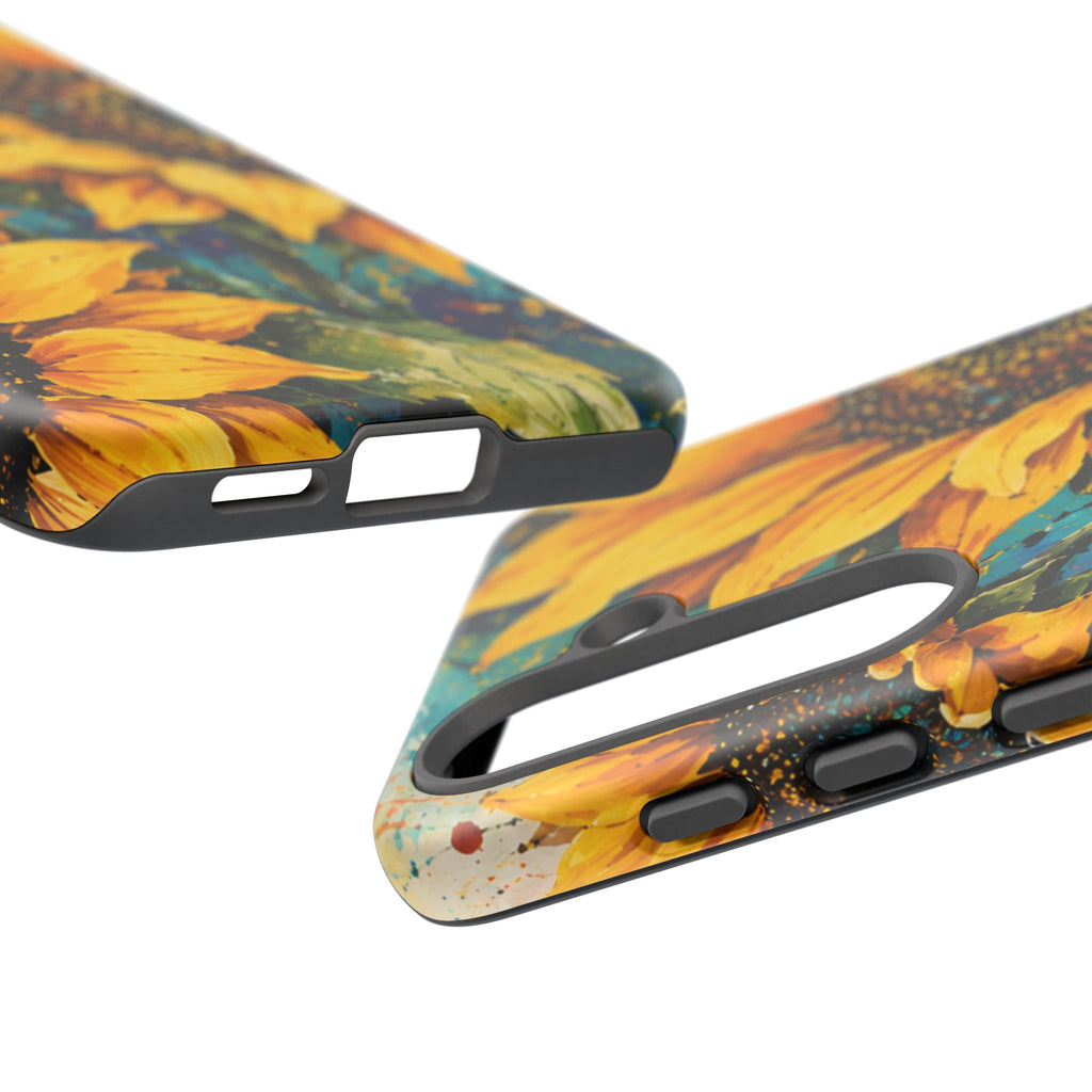 Sunflower Art Phone Case — Vibrant Yellow Floral Tough Case