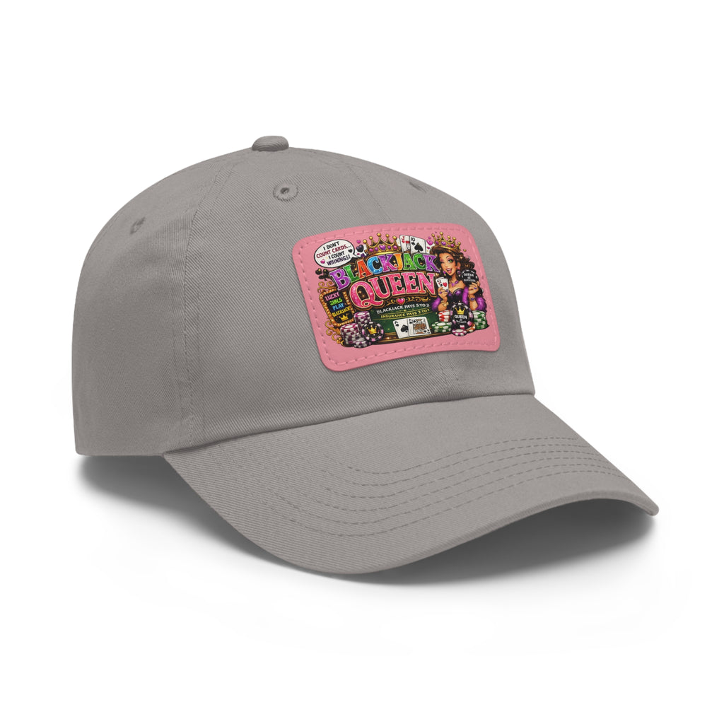 Black Queen patch dad hat | Leather patch baseball cap