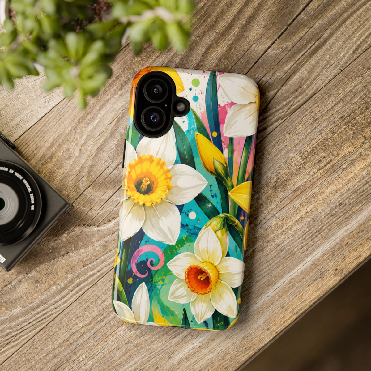 Daffodil Floral Phone Case — Bright Spring Garden Protective Cover