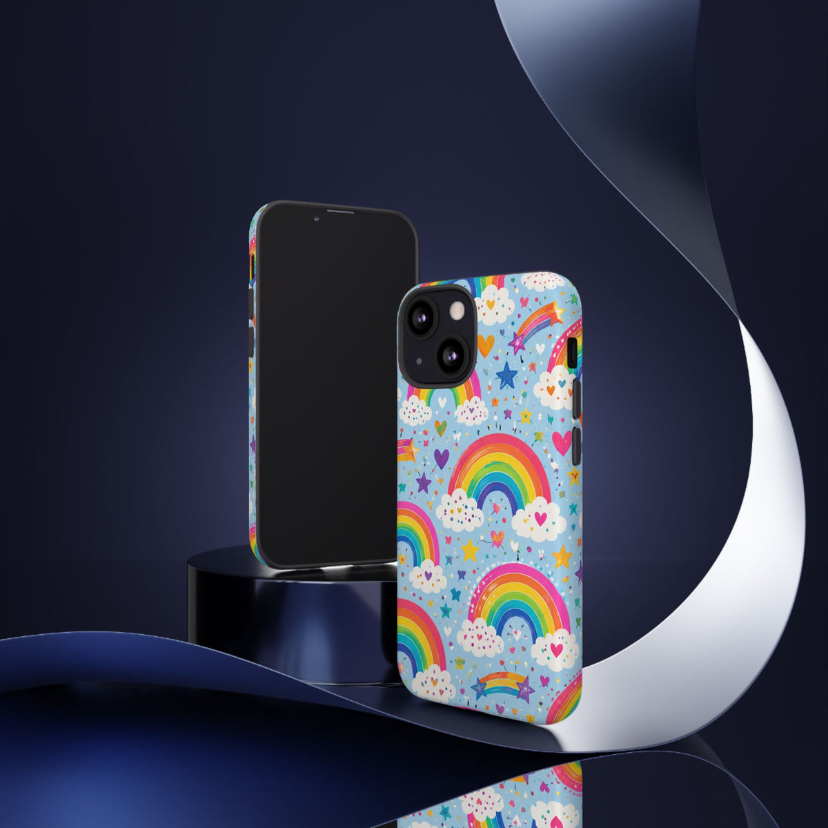 Rainbow Clouds Phone Case — Cute Pastel Rainbow Pattern Tough Case