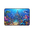 Mermaid Underwater Scene Desk Mat | Ocean Castle Mousepad