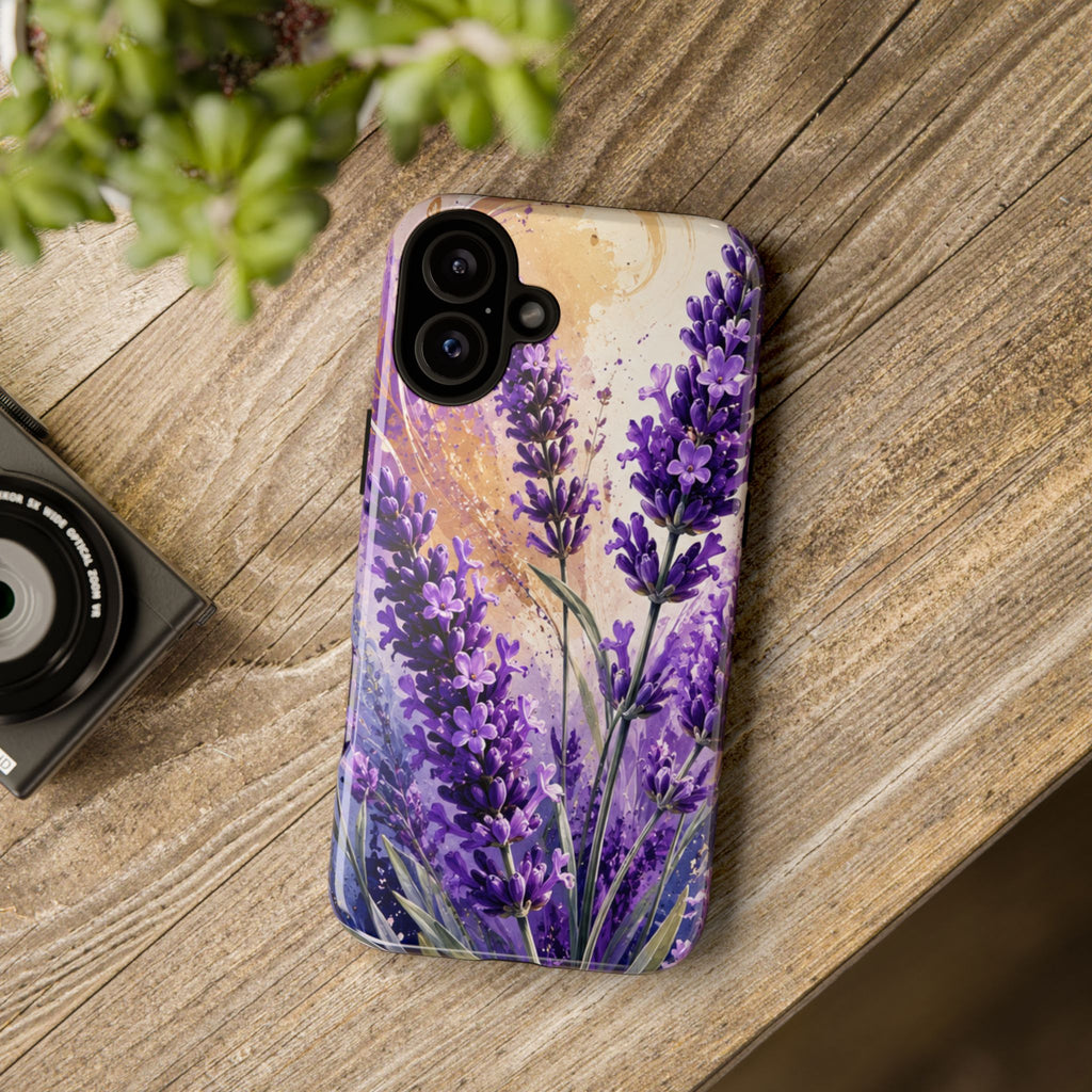 Lavender Bouquet Tough Phone Case — Protective Floral iPhone Case
