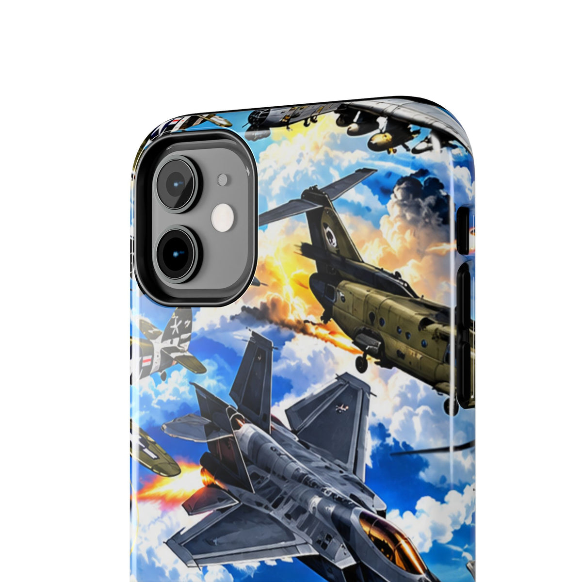 Military Aircraft Tough Phone Case – Vintage & Modern Jet Fighter Print