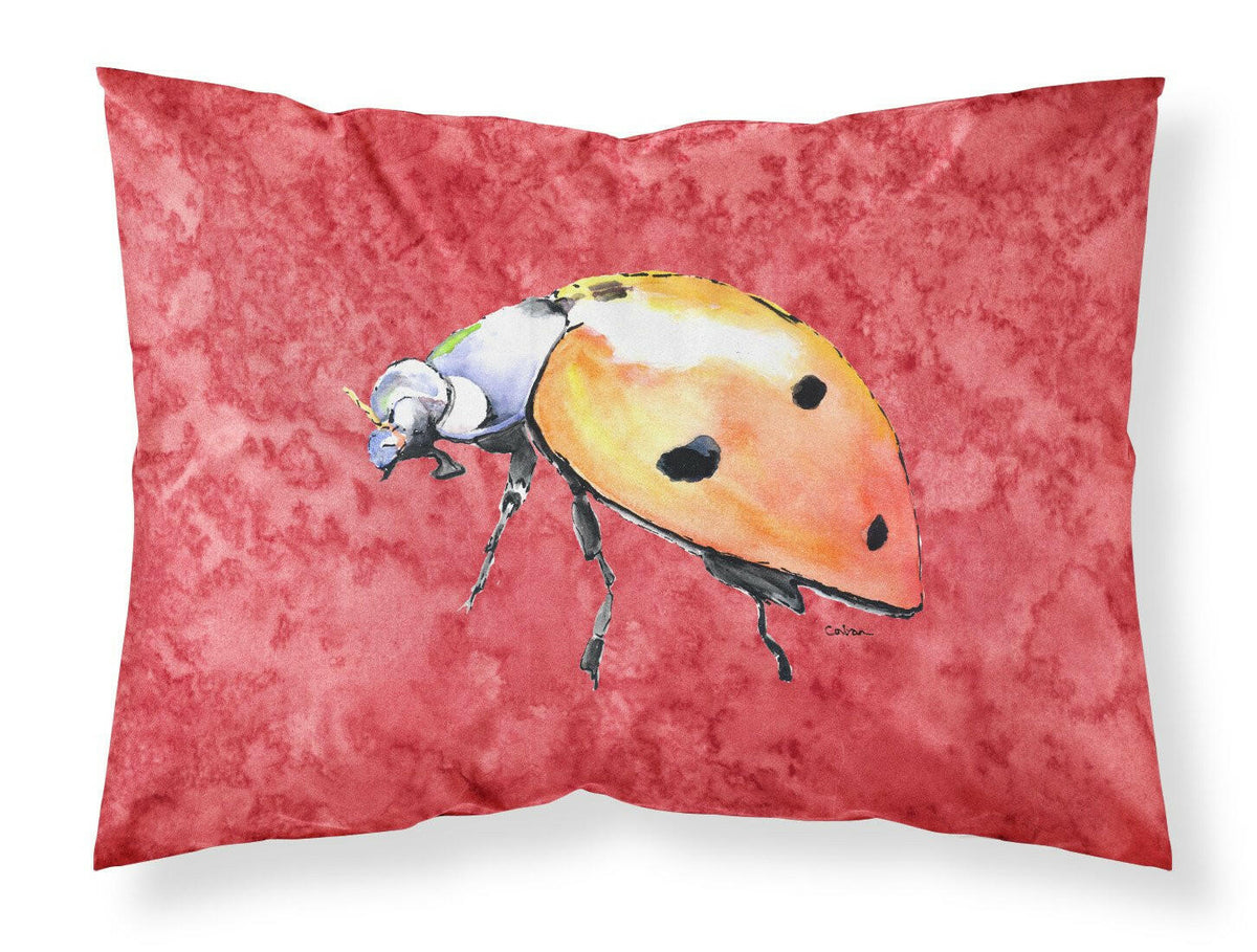 Lady Bug on Red Standard Pillowcase Lightweight Super Soft Easy Care Decorative Artwork Pillowcase, Standard