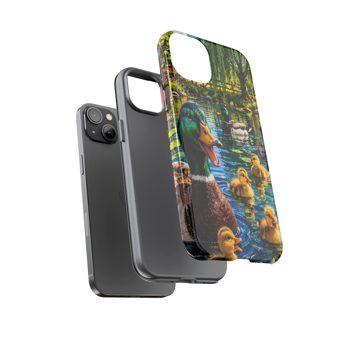 Duck Family Phone Case — Cute Mallard & Ducklings Protective Tough Case