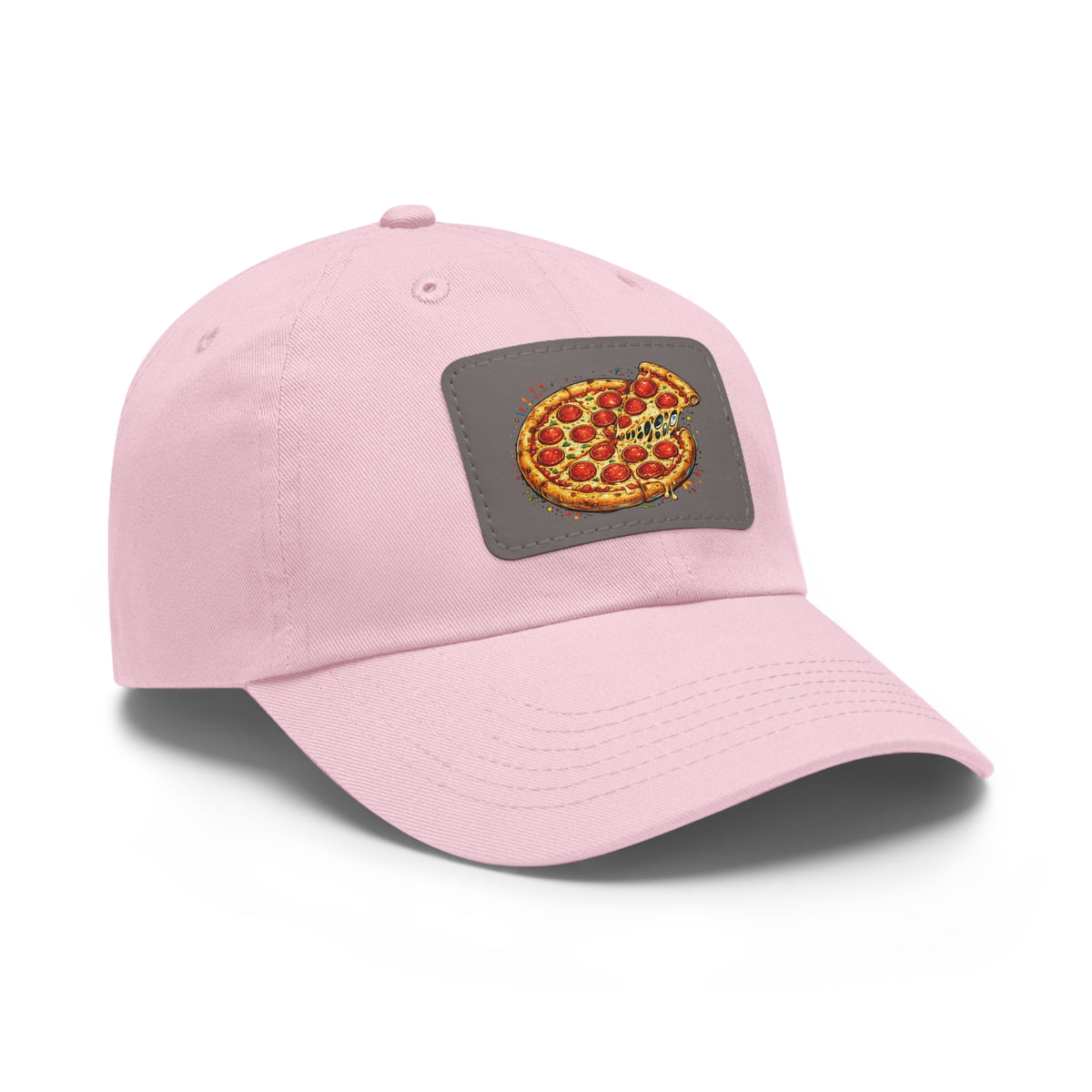 Pepperoni Pizza Patch Hat | Leather Rectangle Patch
